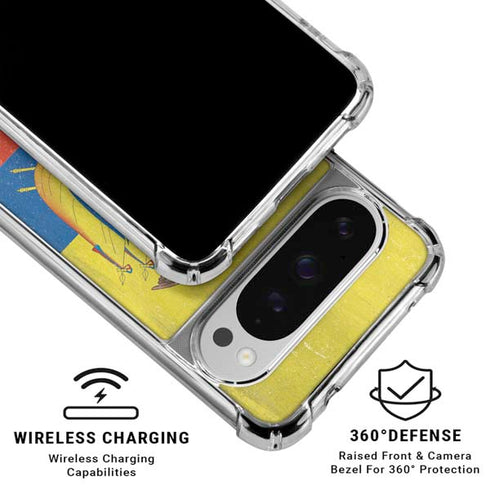 Ecuador Flag Distressed Google Pixel 10 Pro XL Clear Case
